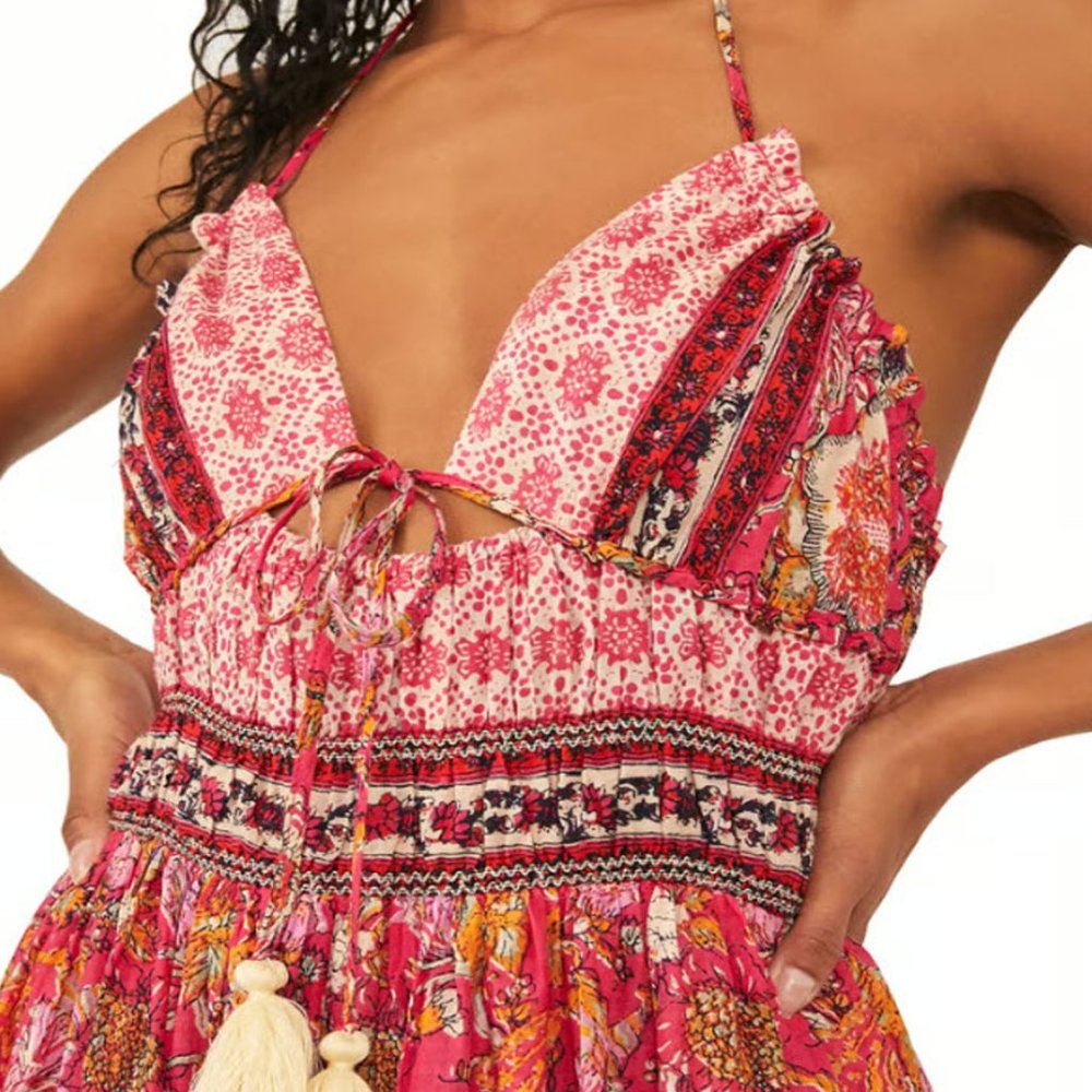 Free People Meadow Combo Real Love Print Maxi Dress - Picture 2 of 13